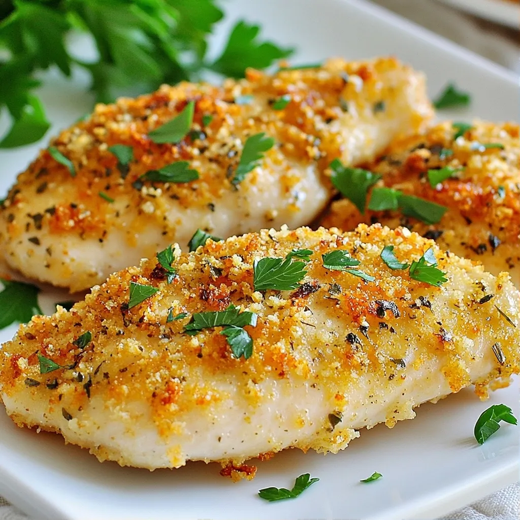 Herb Crusted Protein Parmesan Chicken Breasts Delight