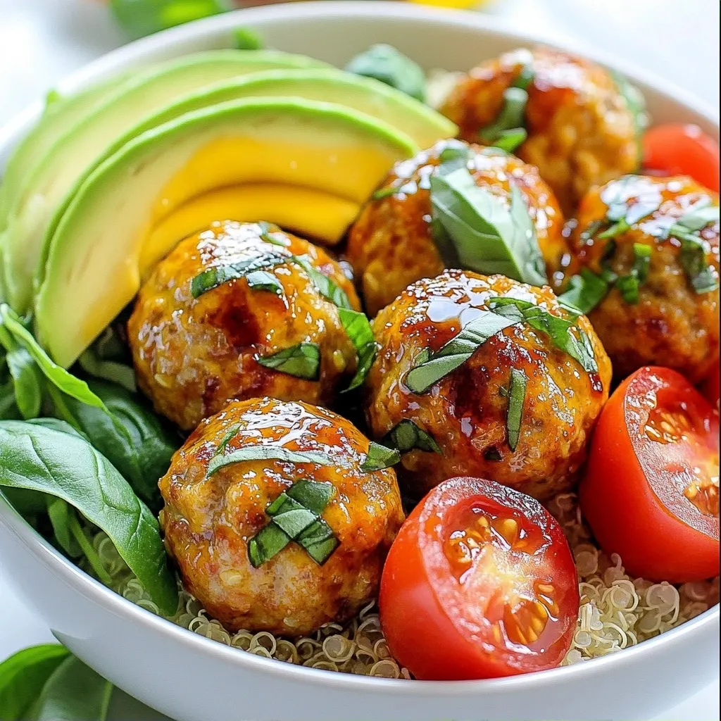 Savory Quick Air Fryer Meals Turkey Meatball Bowls