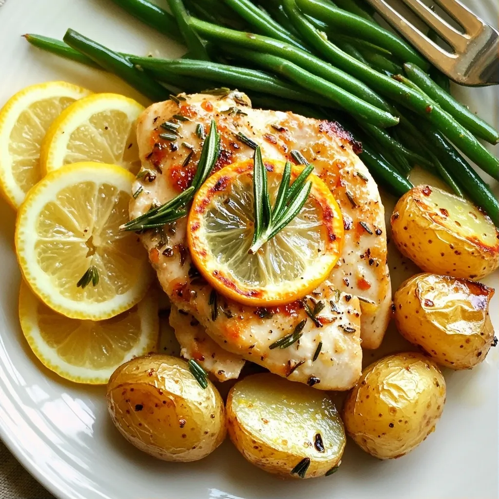 Easy Chicken Lemon Rosemary Sheet Pan Dinner Recipe