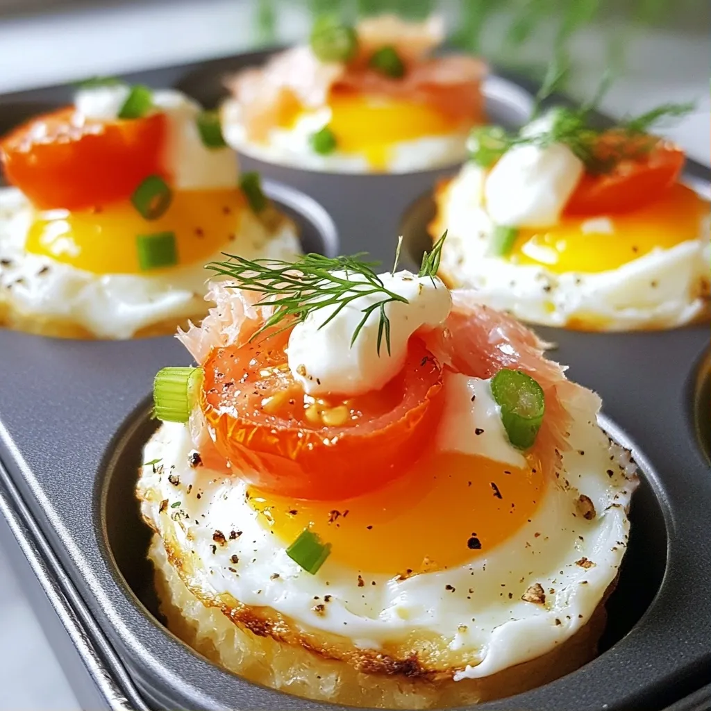 Savory Quick Breakfast Smoked Salmon Egg White Cups