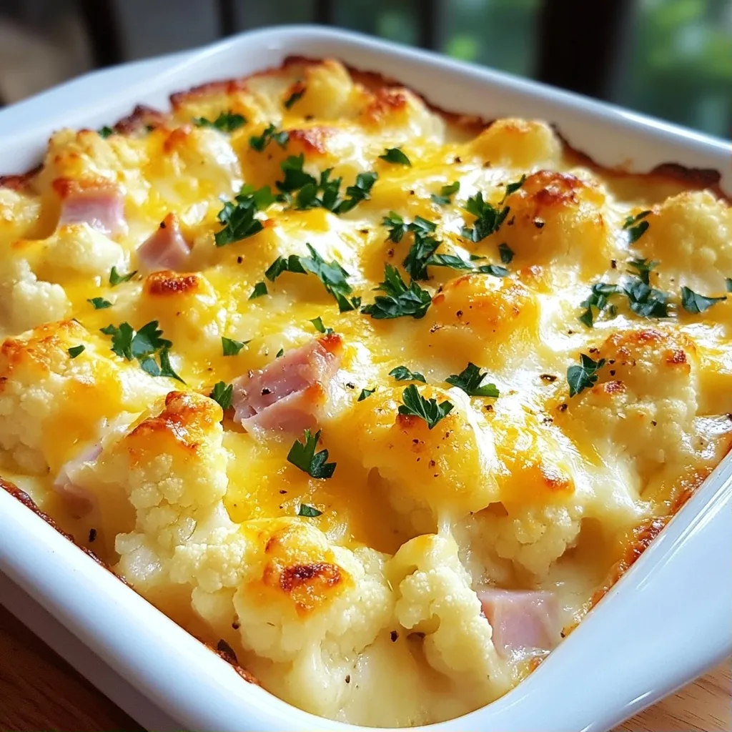 Cheesy Weight Loss Recipes Cauliflower and Turkey Bake
