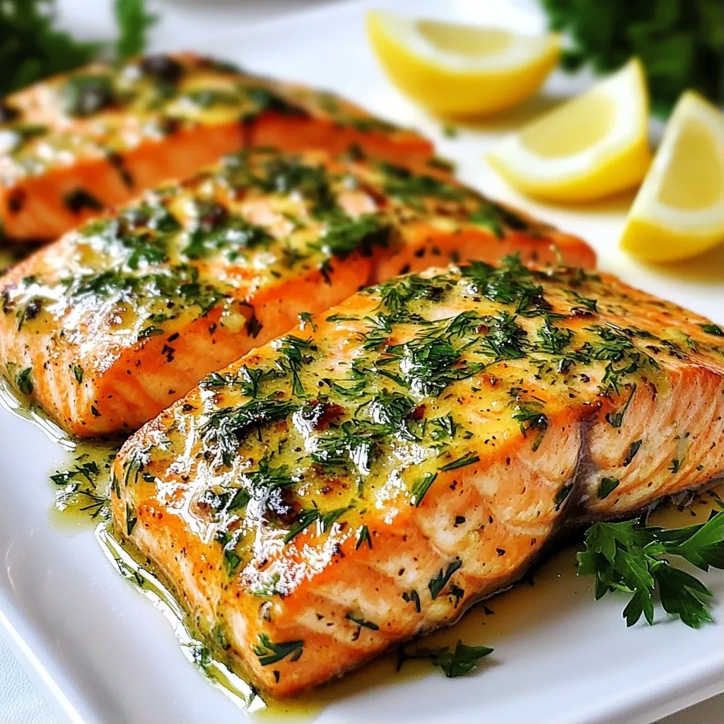 Savory protein Herb Garlic Salmon Fillets Recipe