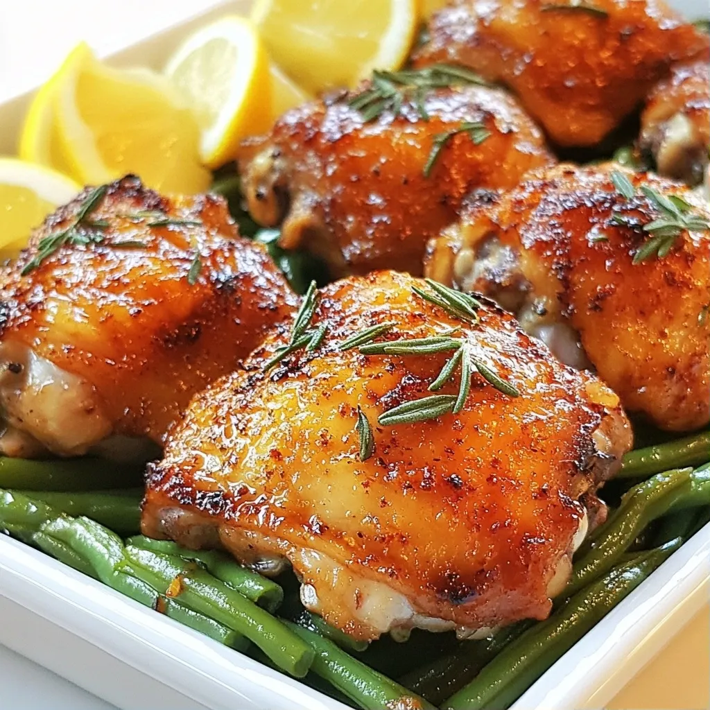 Savory Easy Dinner Recipes Chicken Thighs with Green Beans