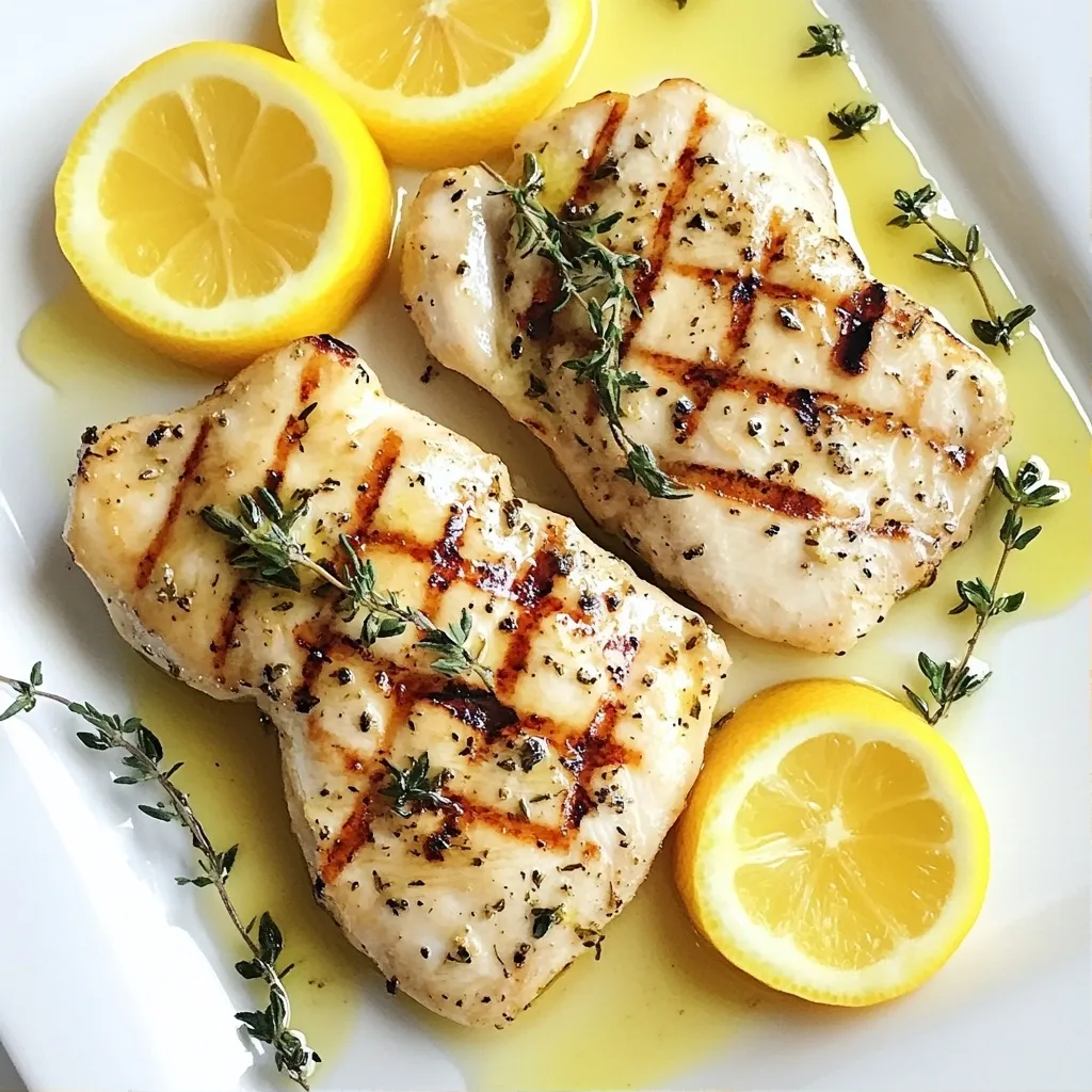 Healthy Meals Lemon Thyme Grilled Chicken Breasts Delight