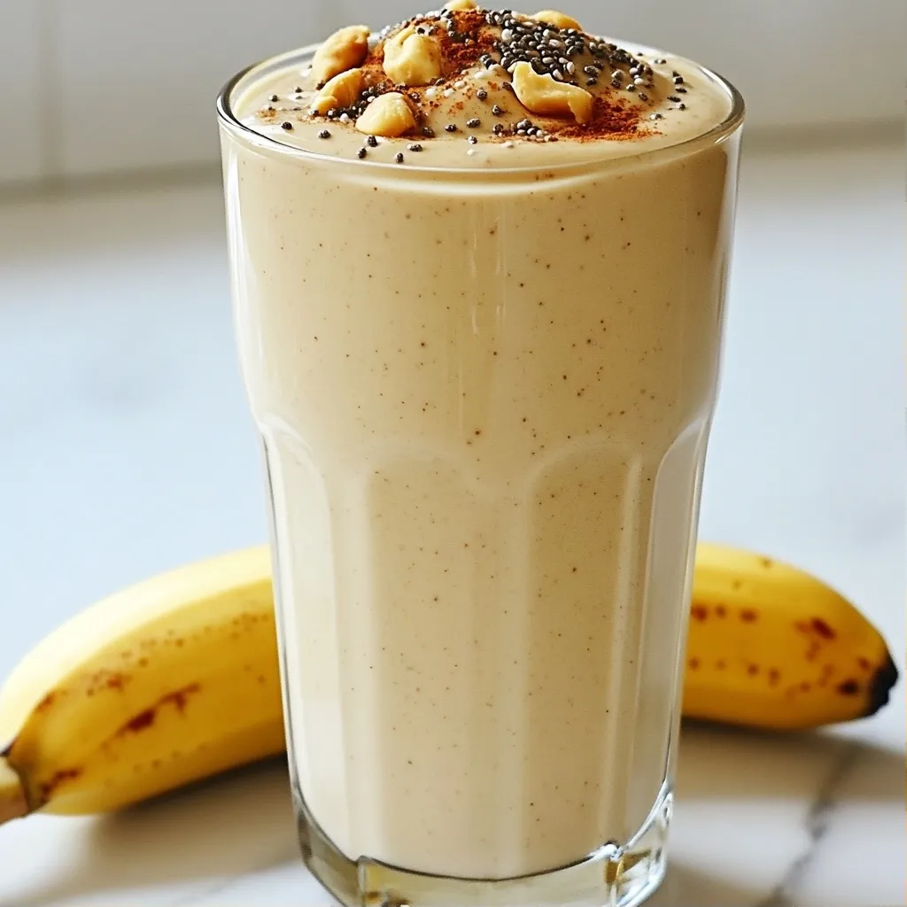 Nutty Easy Healthy Breakfast Peanut Butter Smoothie