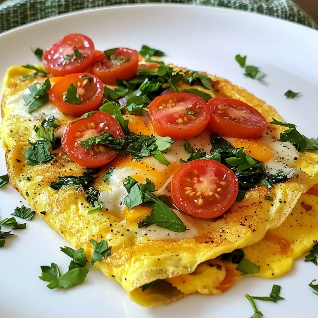 Creamy Quick Breakfast Veggie Omelet Recipe
