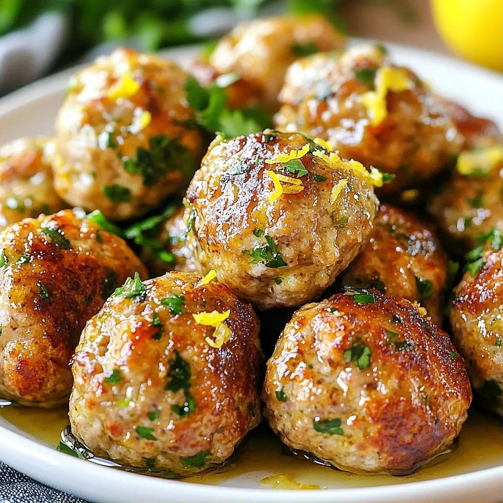 Zesty High Protein Recipes Lemon Herb Turkey Meatballs