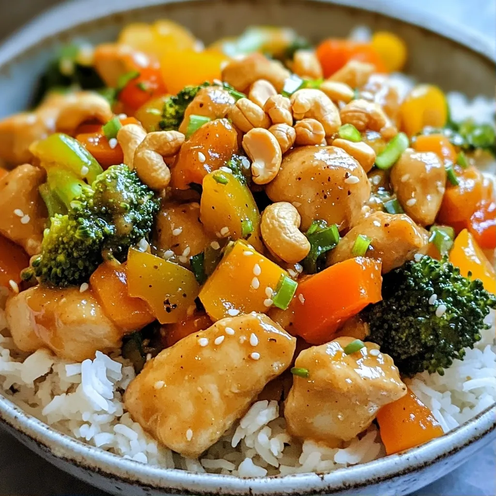Creamy Protein-Packed Cashew Chicken Stir Fry Recipe