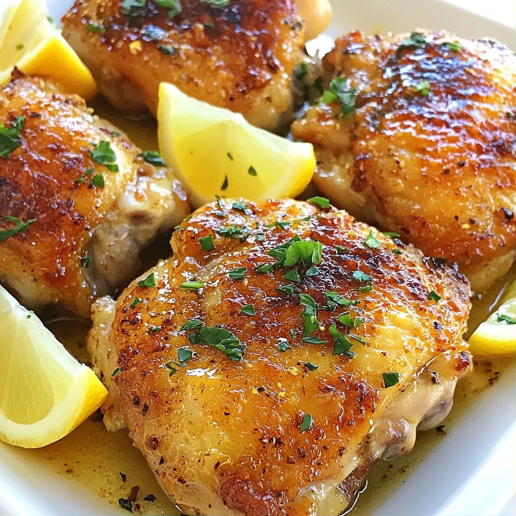 Crispy High Protein Lemon Garlic Chicken Thighs Recipe