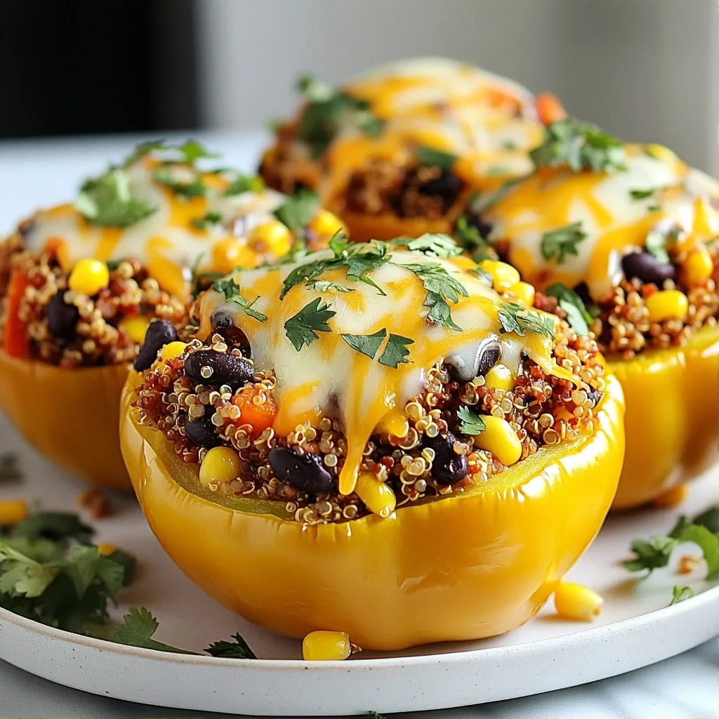 Hearty Air Fryer Recipes Quinoa-Stuffed Bell Peppers