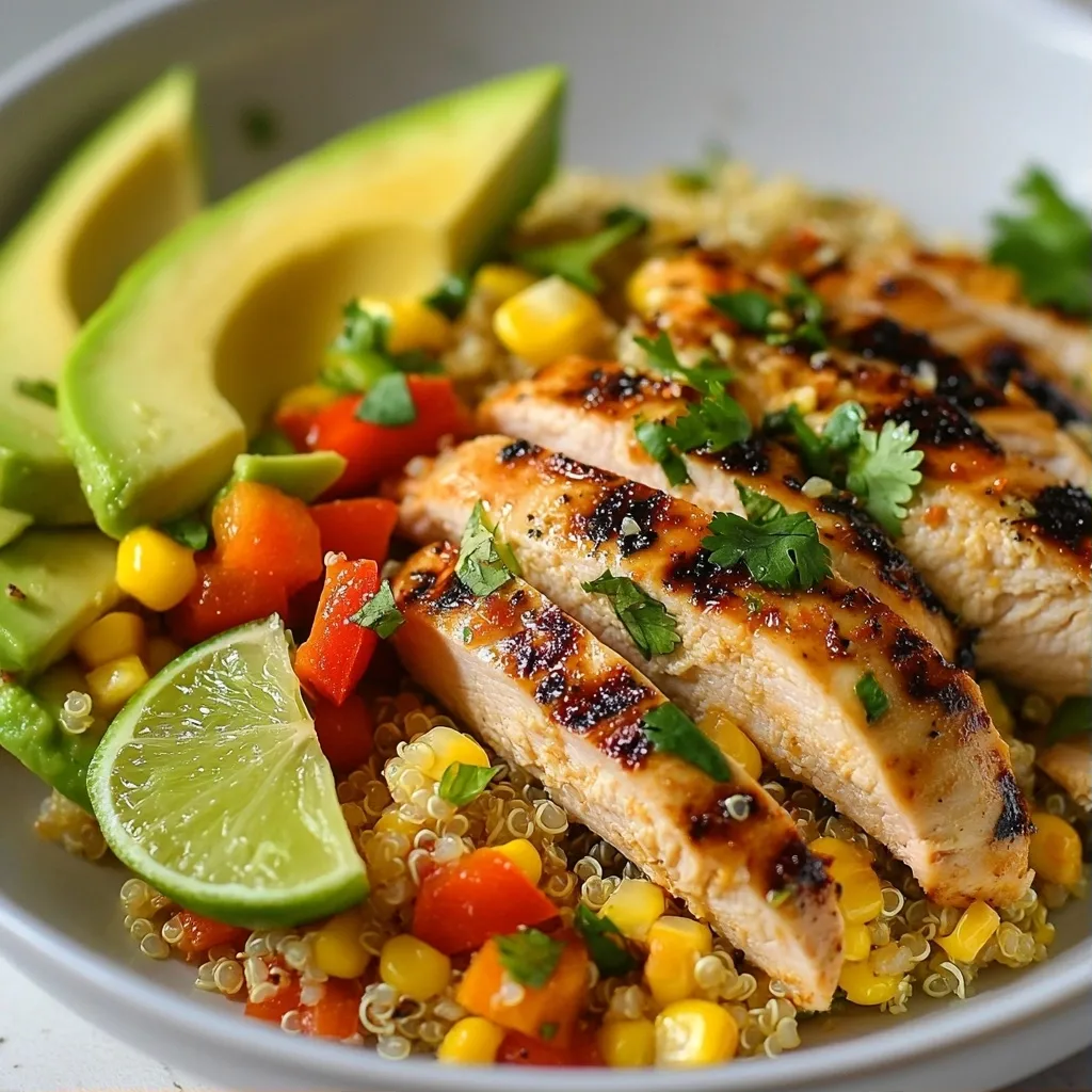 Healthy Meals Garlic Lime Chicken with Quinoa Recipe
