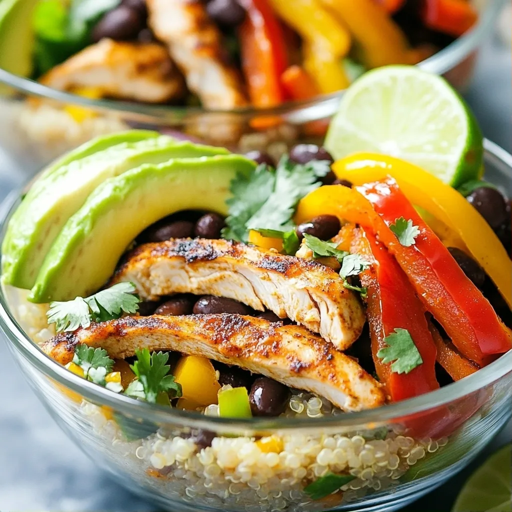 Spicy High Protein Recipes Chipotle Chicken Fajita Bowls