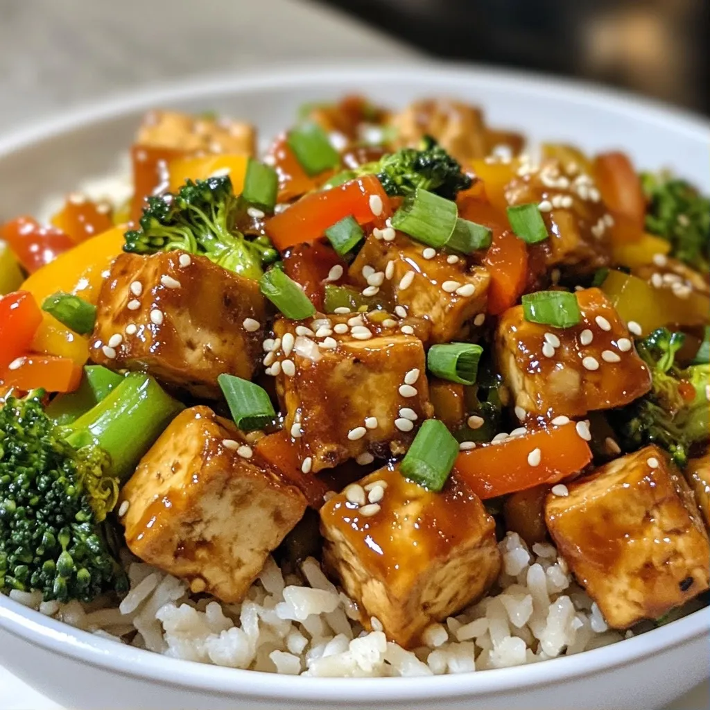 Savory Quick Breakfast Tofu Veggie Stir-fry Recipe