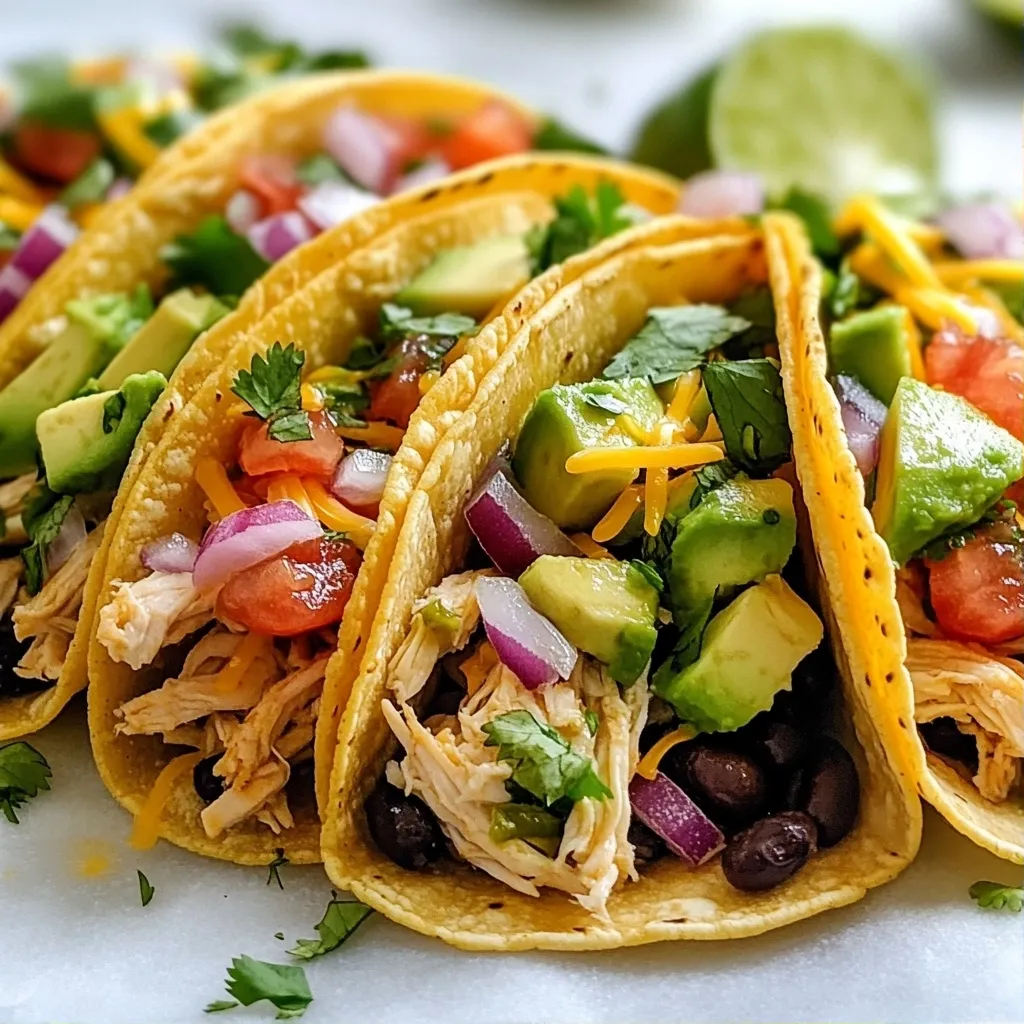 Hearty Quick Breakfast Chicken and Black Bean Tacos