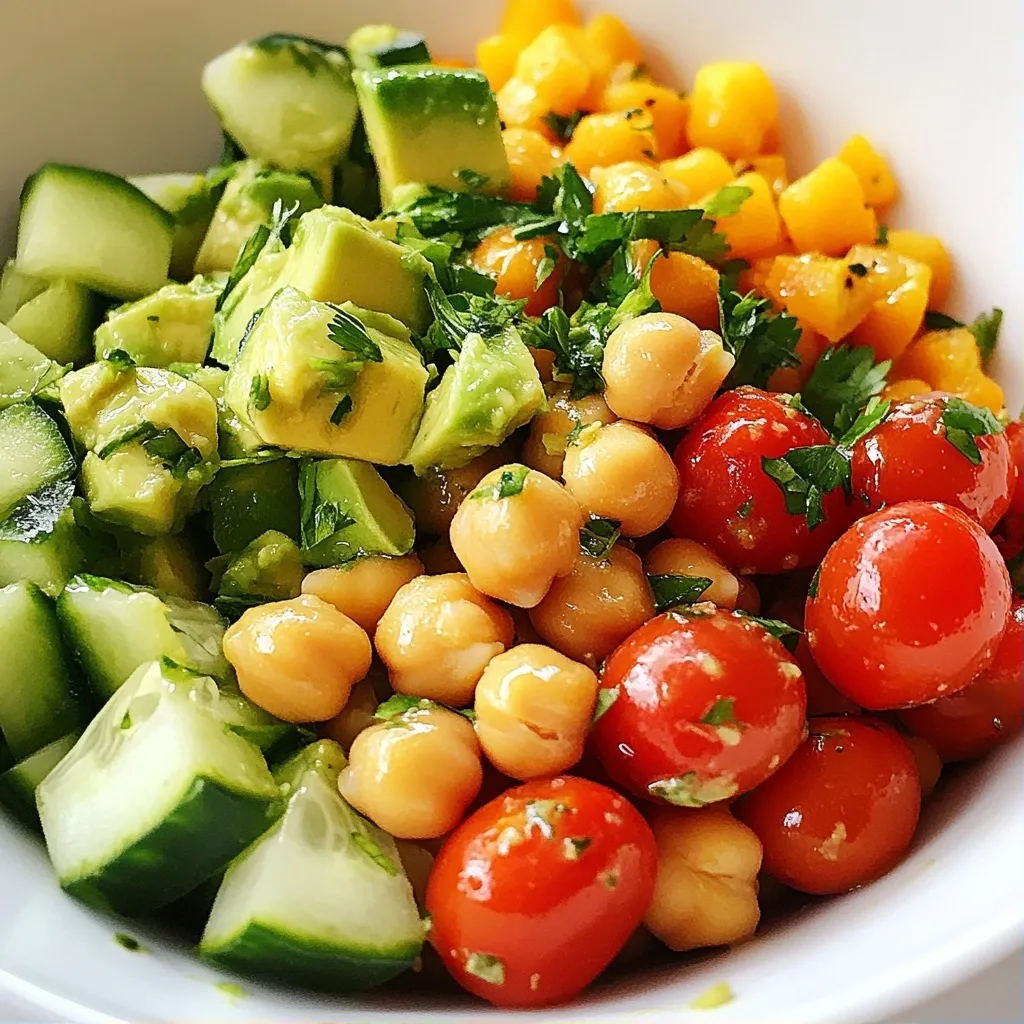 Hearty Protein-Packed Chickpea Avocado Salad Recipe