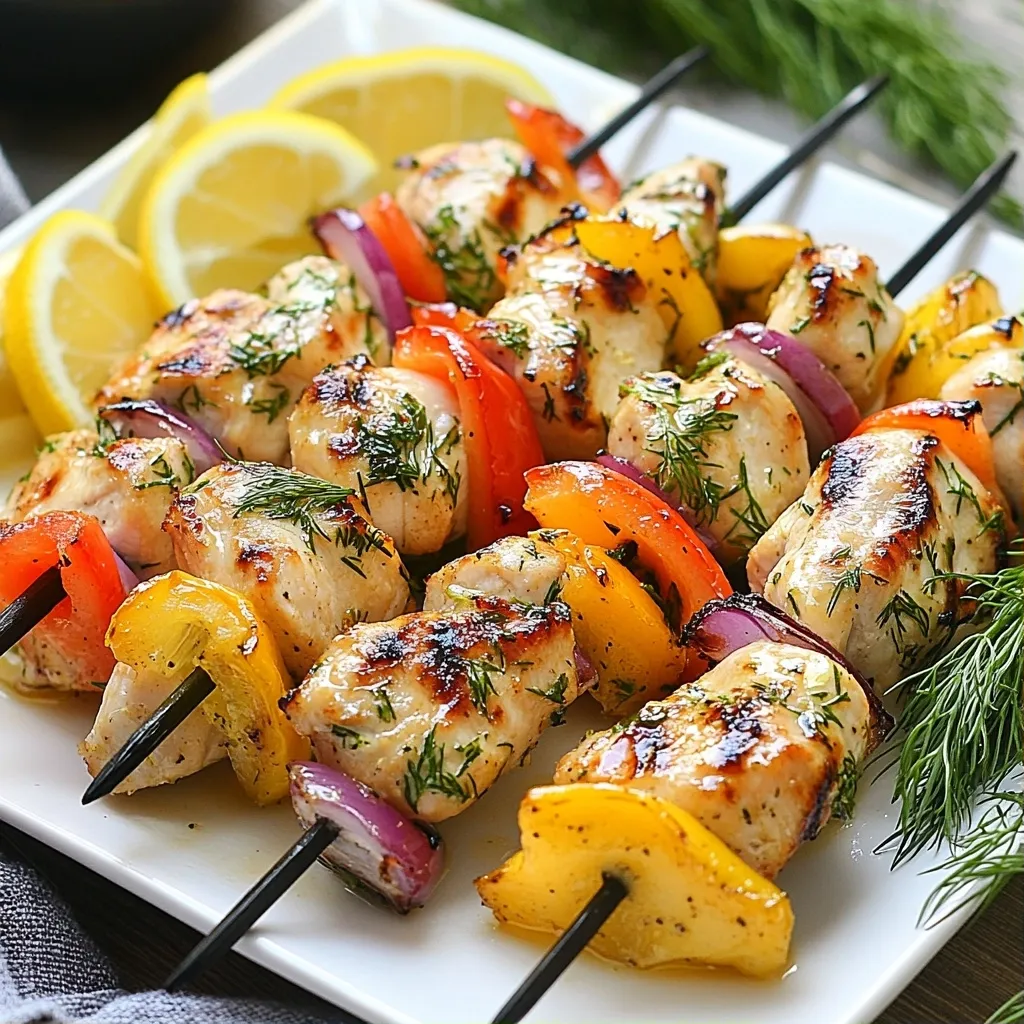 Zesty Easy Dinner Recipes Lemon Dill Chicken Skewers