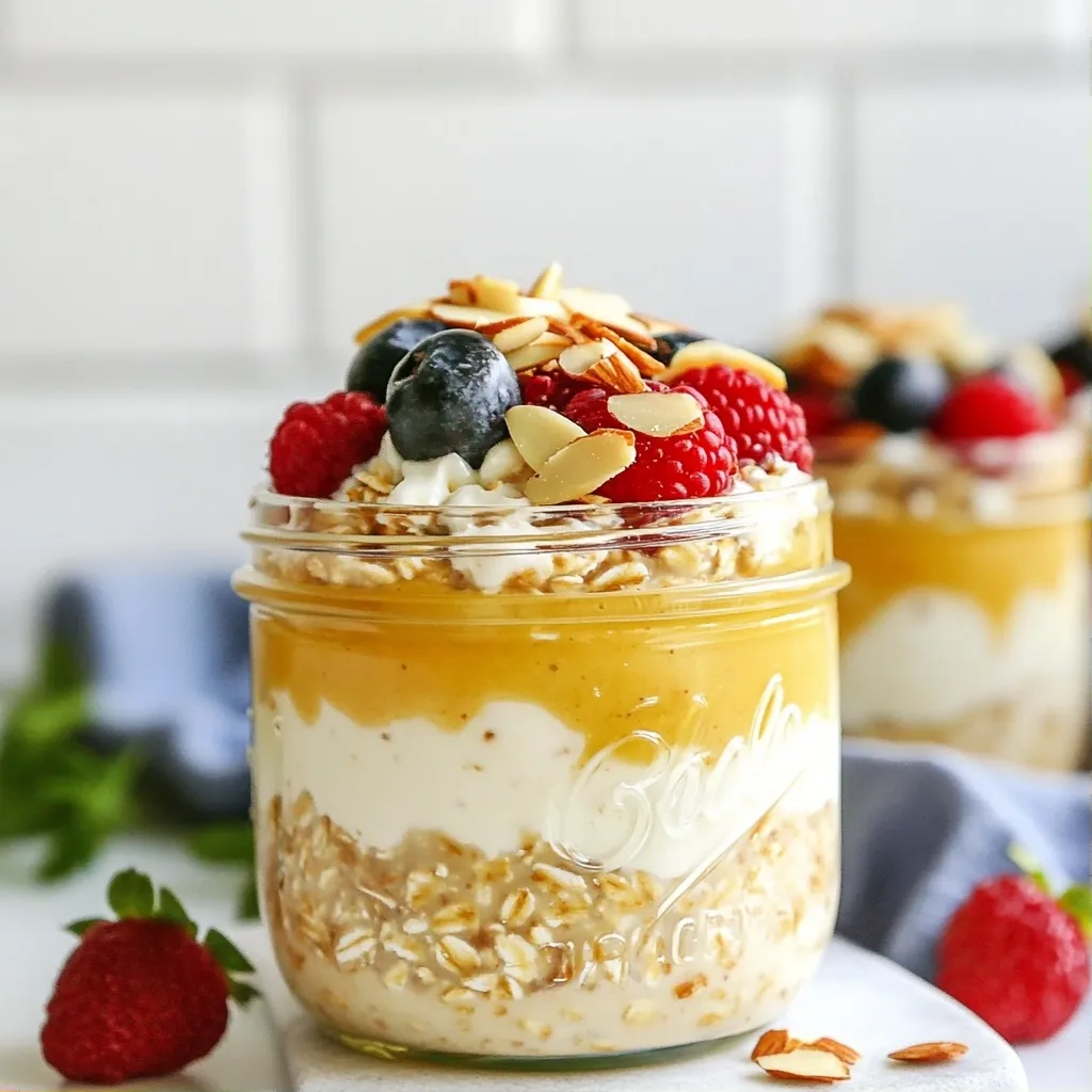 Sweet Quick Breakfast Honey Almond Overnight Oats Recipe