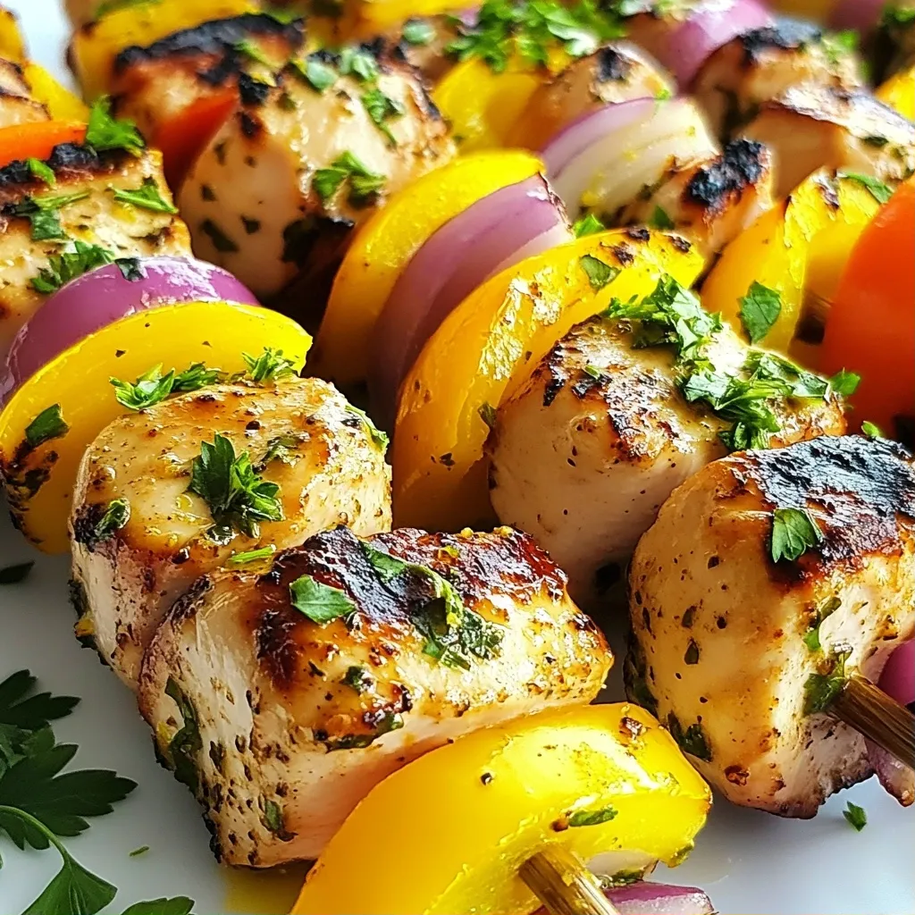 Healthy Meals Lemon Herb Chicken Kebabs Recipe