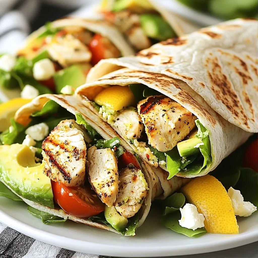 Zesty High Protein Recipe Lemon Pepper Chicken Wraps