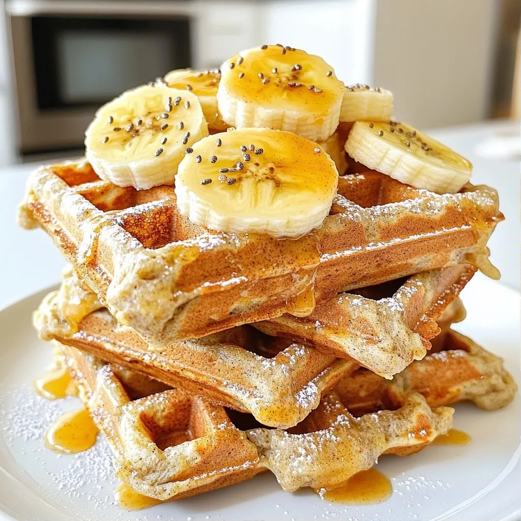 Fluffy Protein Banana Oatmeal Waffles Recipe Alive