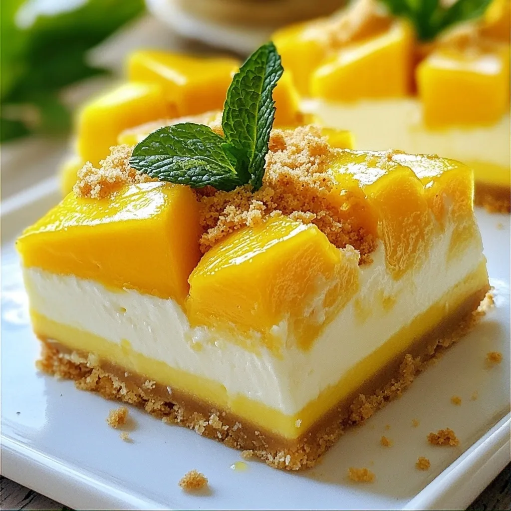 Creamy air fryer recipes Mango Cheesecake Bars Delight