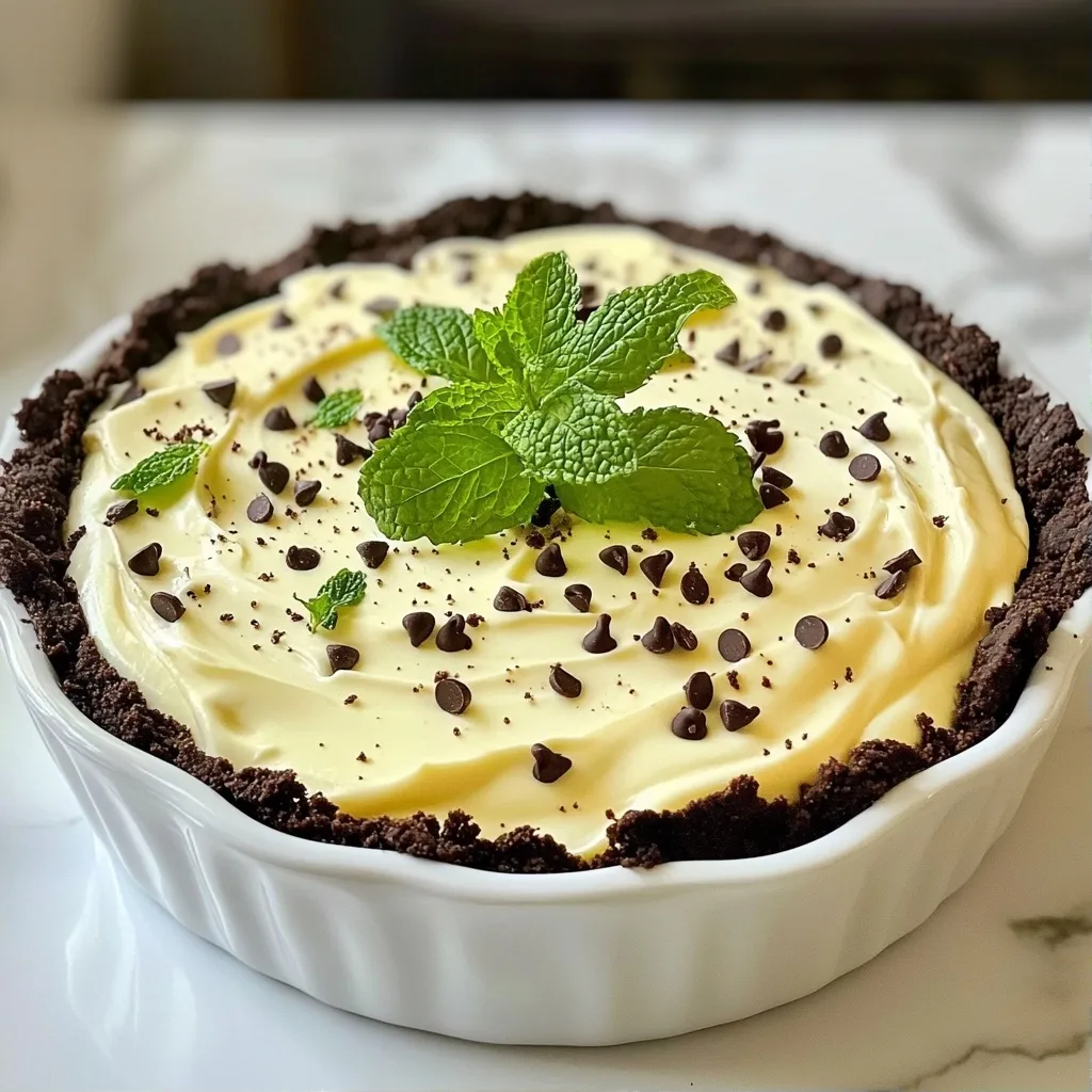 No Bake Desserts Creamy Oreo Mint Pie Delight