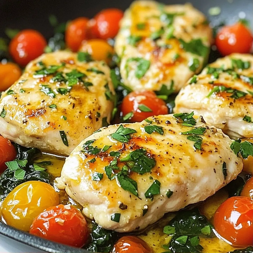 Easy Chicken Garlic Herb Chicken Skillet Delight