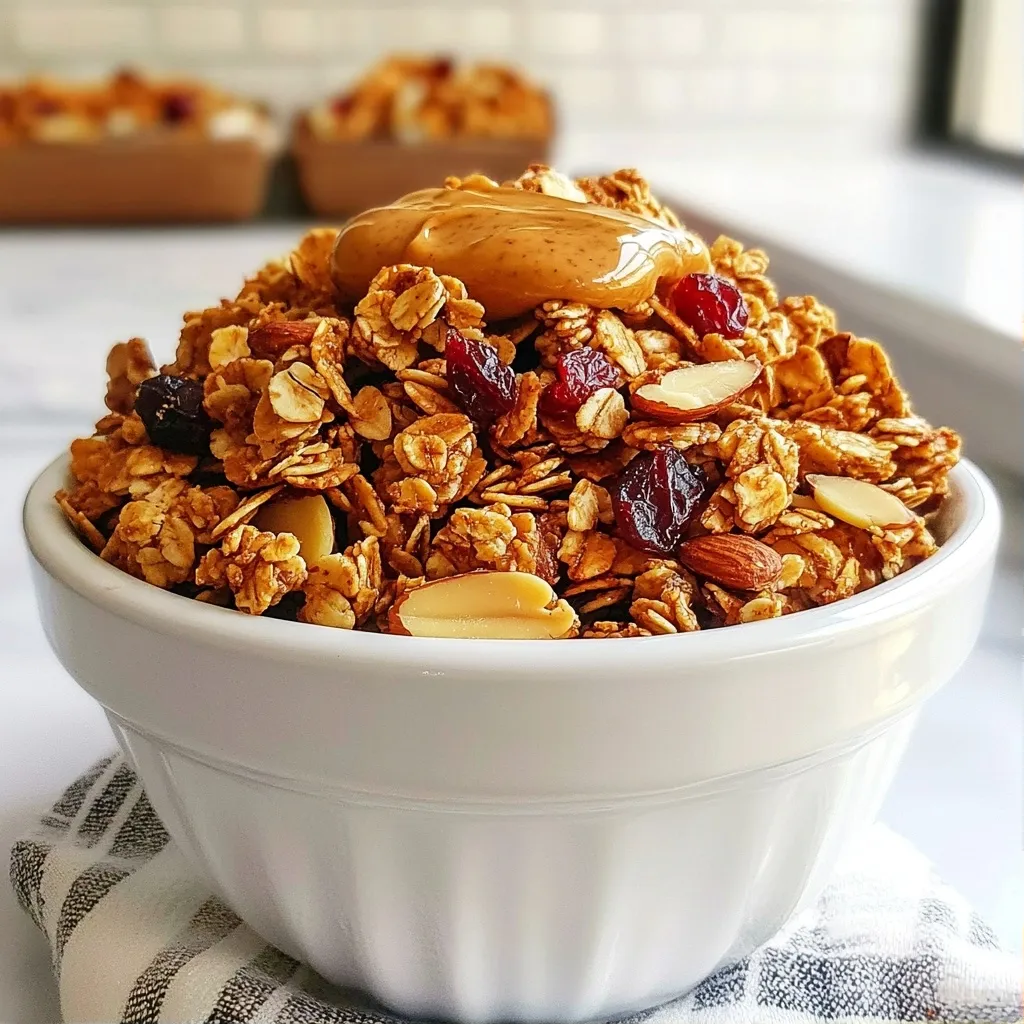 Crunchy Quick Breakfast Almond Butter Granola Recipe
