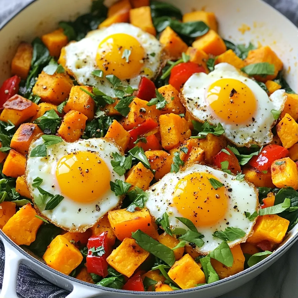 Hearty Quick Breakfast Sweet Potato Egg Hash Recipe