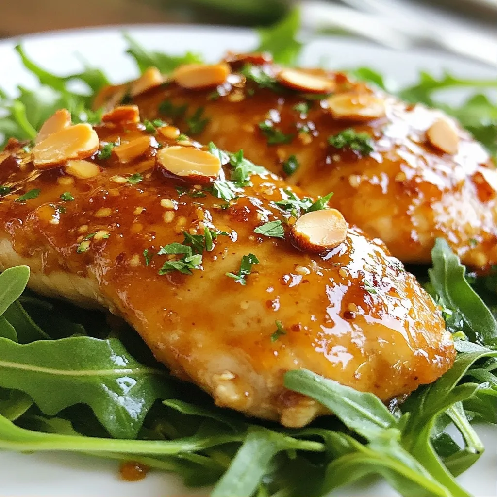 Healthy Meals Apricot Glazed Chicken with Arugula Delight