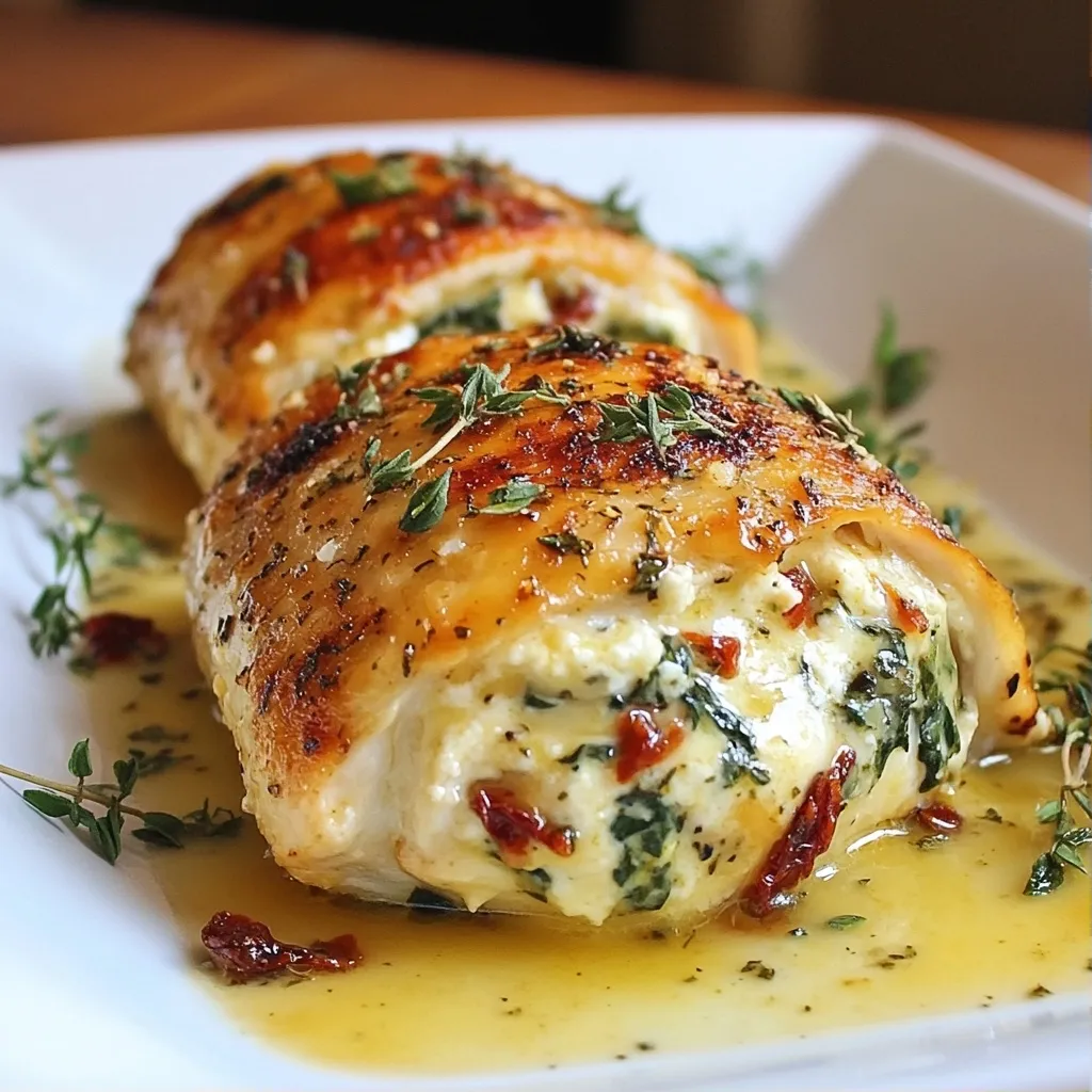 Easy Chicken Spinach Feta Stuffed Breasts Recipe