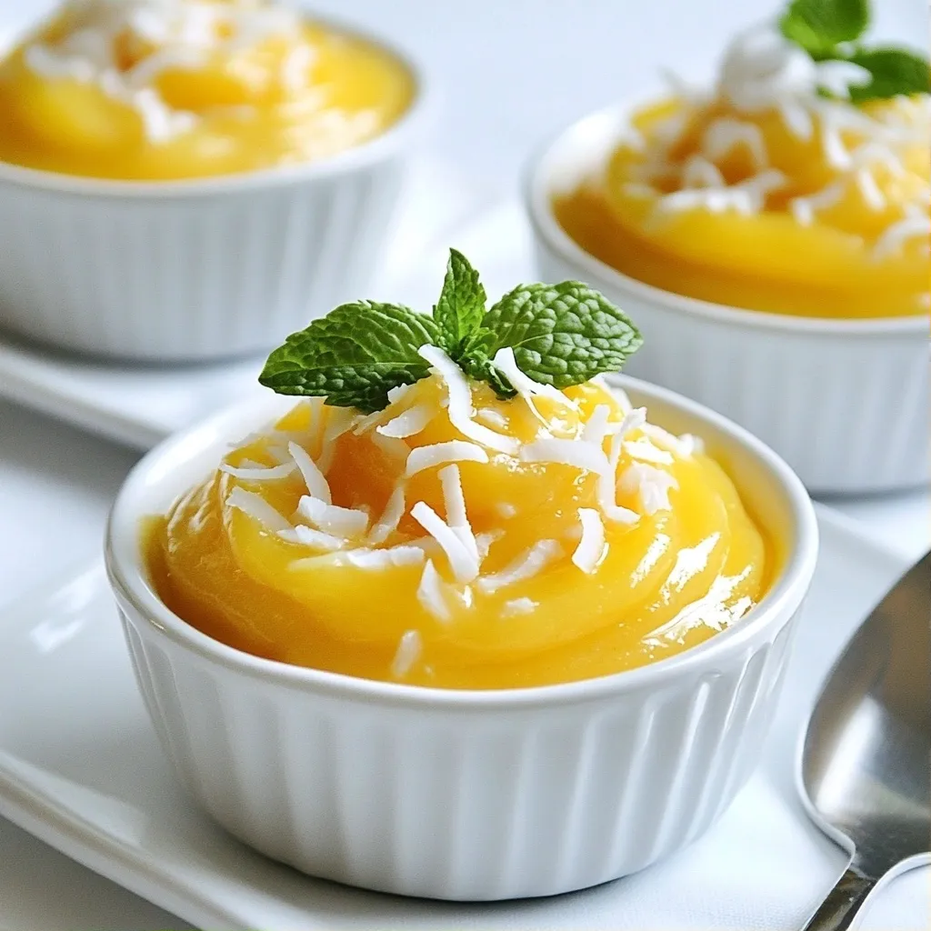 Delicious Desserts Coconut Mango Pudding Recipe