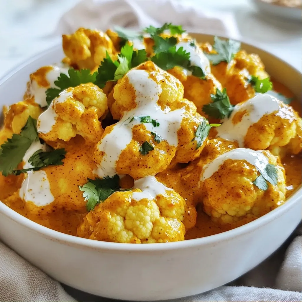 Creamy High Protein Recipes Cauliflower Tikka Masala