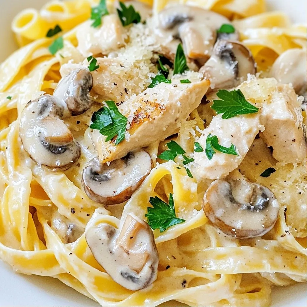 Creamy Protein-Packed Mushroom Chicken Pasta Recipe