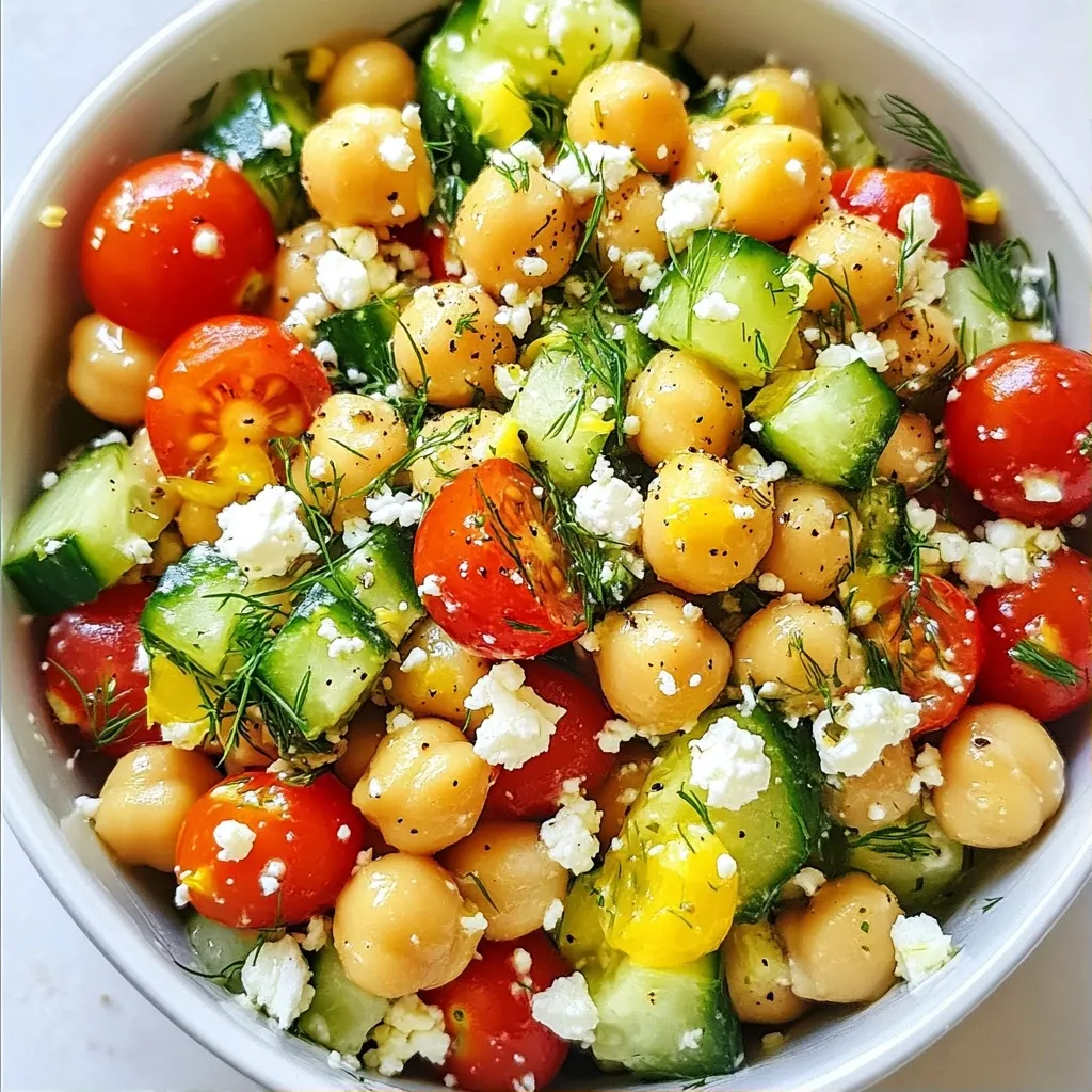 Zesty High Protein Lemon Dill Chickpea Salad Recipe