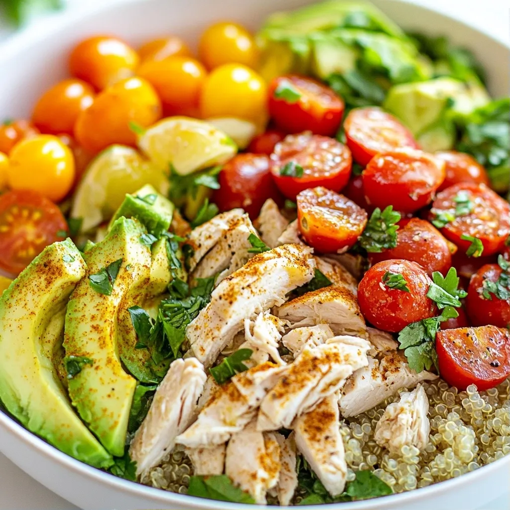 Savory High Protein Recipes Chicken Avocado Salad