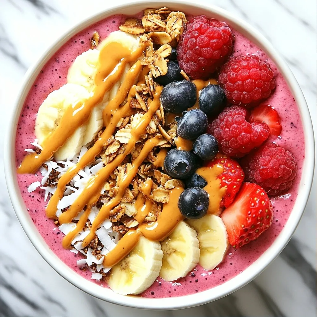 Fluffy High Protein Mixed Berry Smoothie Bowl Recipe