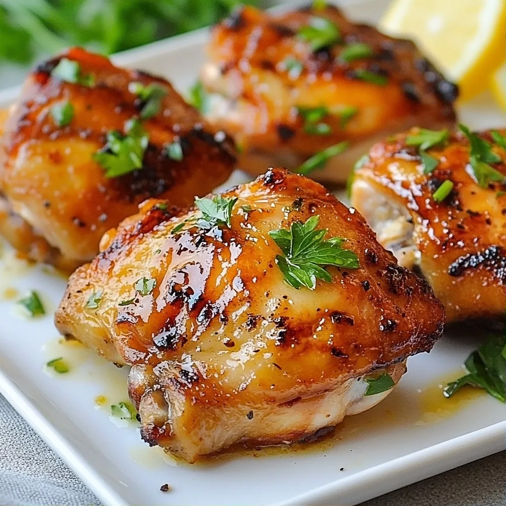 Lemony Quick 30-minute Meals Grilled Chicken Thighs Recipe